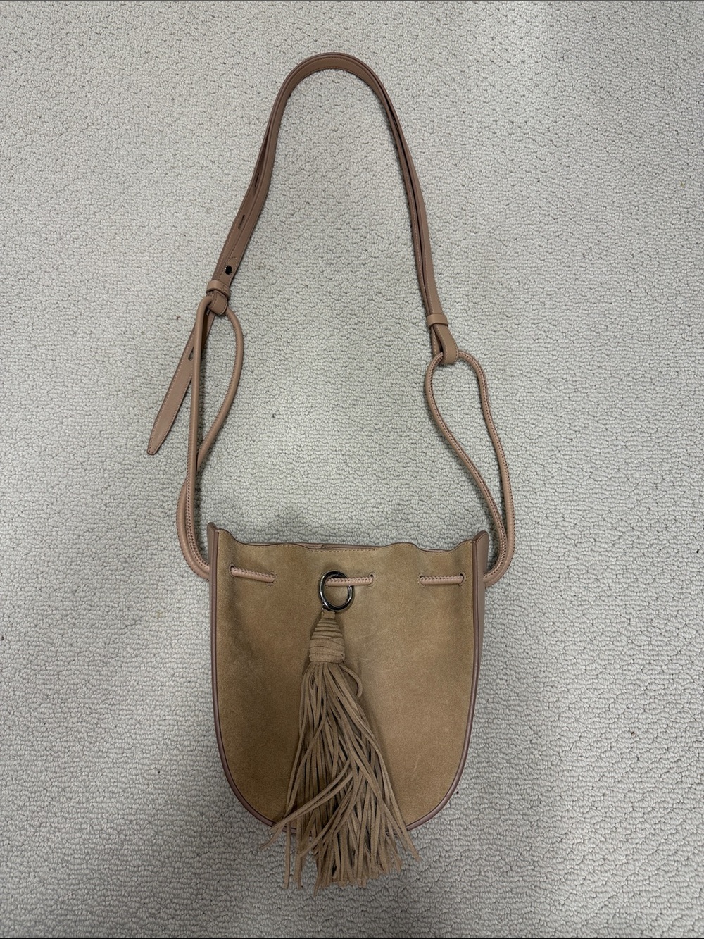 Rebecca Minkoff Lulu Crossbody Bag, Suede Leather Color: DOE